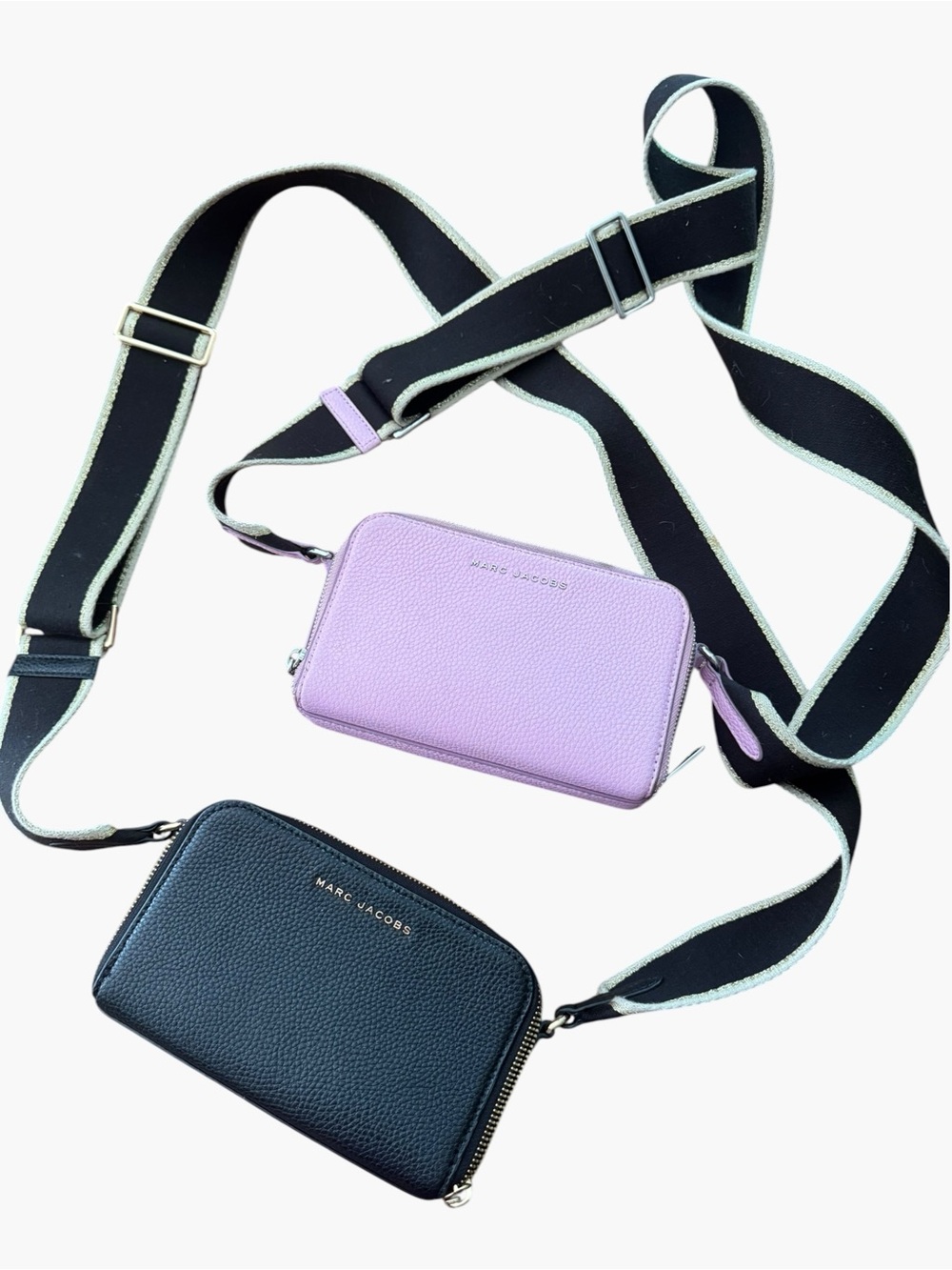 They’re a “bonded pair” 🤣 Marc Jacobs Duo Crossbody Set in Lilac and Black